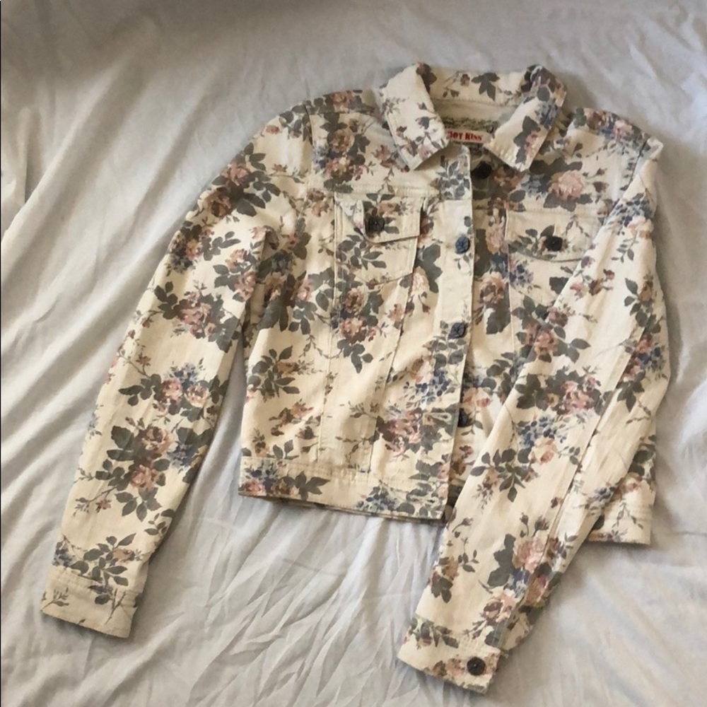 Hot Kiss denim floral jacket